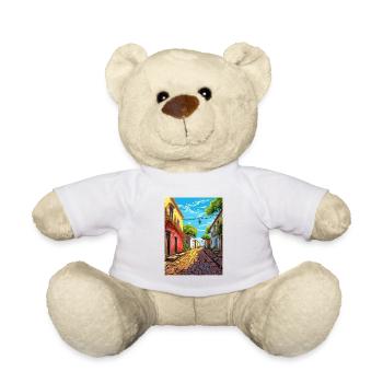 Colonia Del Sacramento Affiche de voyage Vintage WPA - Nounours - blanc - Devant