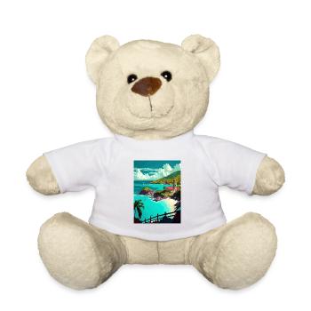 Saint Martin Karibik Vintage Reiseposter WPA - Teddy - Weiß - Vorne