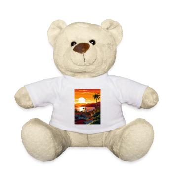 Puerto Vallarta Mexique Vintage voyage affiche WPA - Nounours - blanc - Devant