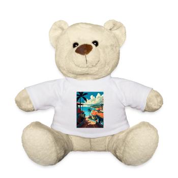 Puerto Plata Karibik Vintage Reiseposter WPA - Teddy - Weiß - Vorne