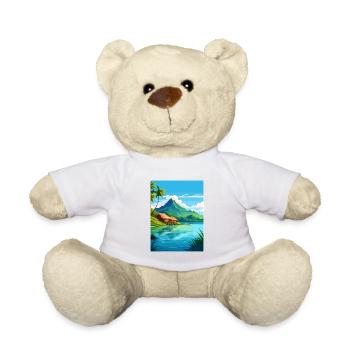 Morea Polynésie française Vintage Travel Poster WPA - Nounours - blanc - Devant