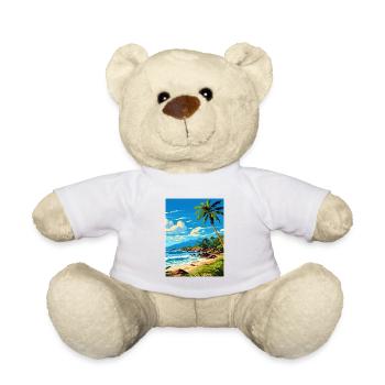 Us Jungferninseln Karibik Vintage Reiseposter - Teddy - Weiß - Vorne