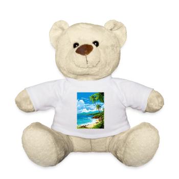 Us Jungferninseln Karibik Vintage Reiseposter - Teddy - Weiß - Vorne
