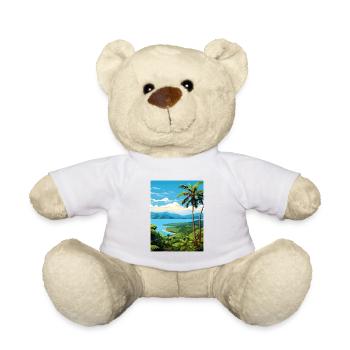 Péninsule de Nicoya Costa Rica Vintage Travel Poster - Nounours - blanc - Devant