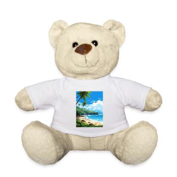 Manuel Antonio Beach Costa Rica Affiche de voyage - Nounours - blanc - Devant