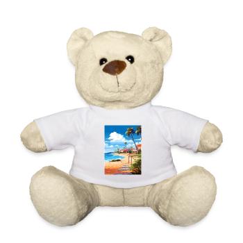 Bonaire Caraïbes Vintage voyage affiche Souvenir - Nounours - blanc - Devant