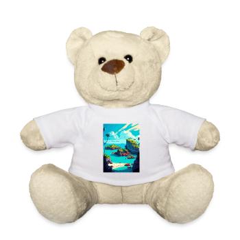 Bermuda Karibik Vintage Reiseposter Souvenir - Teddy - Weiß - Vorne