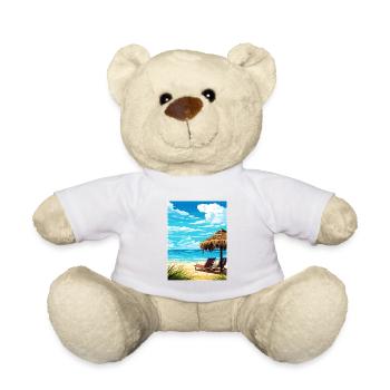 Cancun décoration Vintage voyage affiche Souvenir - Nounours - blanc - Devant
