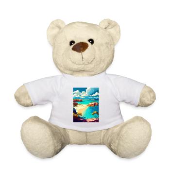 Anguilla Karibik Vintage Reiseposter Souvenir - Teddy - Weiß - Vorne