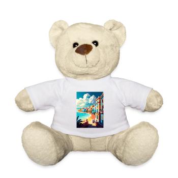 San Juan Karibik Vintage Reiseposter Souvenir - Teddy - Weiß - Vorne