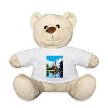 La Plata Argentina Vintage Travel Poster Souvenir - Teddy Bear - white - Front