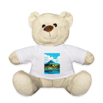 Florianopolis Brésil Vintage voyage affiche WPA Art - Nounours - blanc - Devant