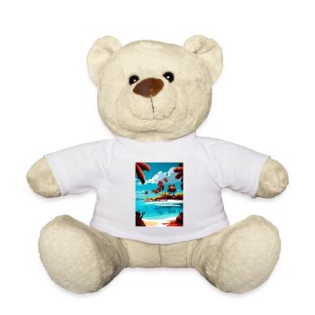 Punta Cana Karibik Vintage Reiseposter WPA Kunst - Teddy - Weiß - Vorne