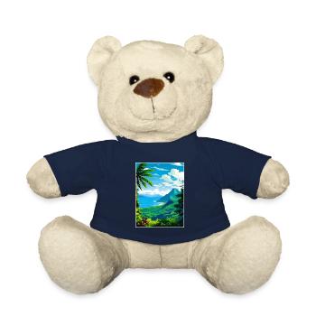 St. Lucia Karibik Vintage Reiseposter WPA - Teddy - French Navy - Vorne