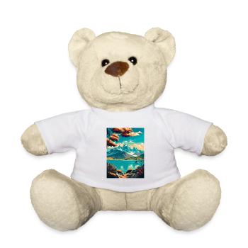 Natur Berge Vintage Reiseposter WPA Kunst - Teddy - Weiß - Vorne