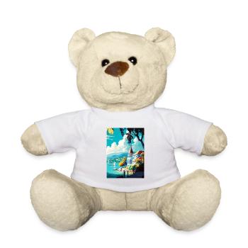 Montego Bay Caribbean Vintage Travel Poster WPA - Teddy Bear - white - Front