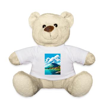 Florianopolis Brésil Vintage voyage affiche WPA Art - Nounours - blanc - Devant