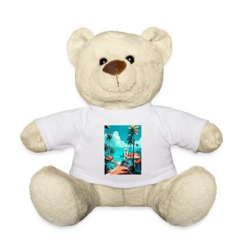 Las Terrenas Caraïbes Vintage voyage affiche WPA - Nounours - blanc - Devant