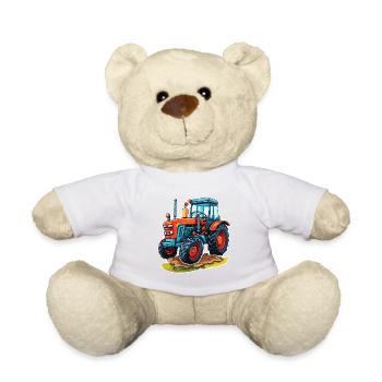 Tracteur / Agriculture / Agriculteur / Travail des champs - Nounours - blanc - Devant