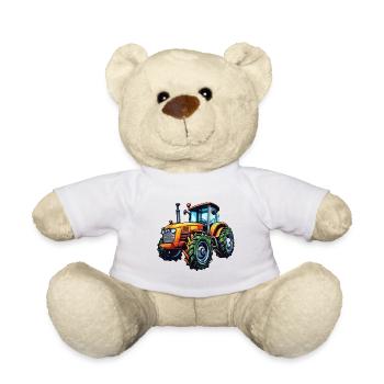 Tracteur / Agriculture / Agriculteur / Travail des champs - Nounours - blanc - Devant