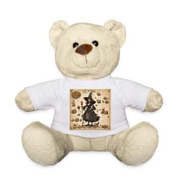 Manuel de la sorcière / grimoire / Halloween / automne - Nounours - blanc - Devant