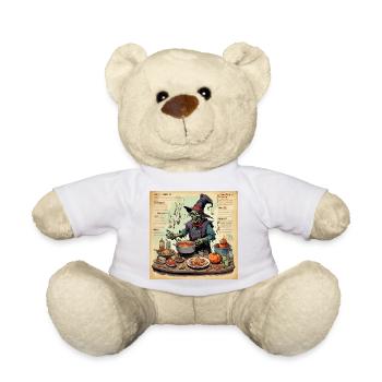 Witch's Handbook / Spellbook / Halloween / Autumn - Teddy Bear - white - Front
