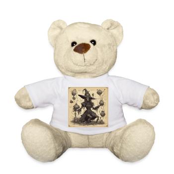 Manuel de la sorcière / grimoire / Halloween / automne - Nounours - blanc - Devant