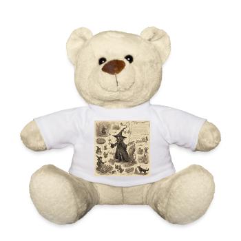 Witch's Handbook / Magic Book / Halloween / Autumn - Teddy Bear - white - Front