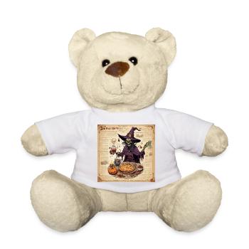 Witch's Handbook / Magic Book / Halloween / Autumn - Teddy Bear - white - Front