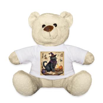 Manuel de la sorcière / grimoire / Halloween / automne - Nounours - blanc - Devant