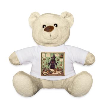 Witch's Handbook / Spellbook / Halloween / Autumn - Teddy Bear - white - Front