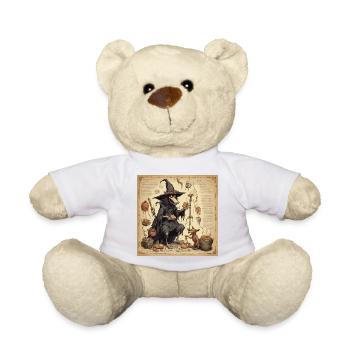 Manuel de la sorcière / grimoire / Halloween / automne - Nounours - blanc - Devant
