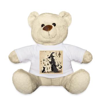 Manuel de la sorcière / grimoire / Halloween / automne - Nounours - blanc - Devant