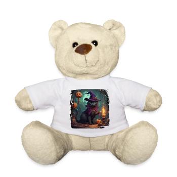 Manuel de la sorcière / grimoire / Halloween / automne - Nounours - blanc - Devant