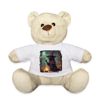 Manuel de la sorcière / grimoire / Halloween / automne - Nounours - blanc - Devant