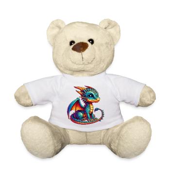 Baby-Drache - Teddy - Weiß - Vorne