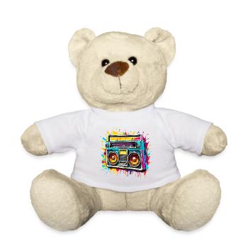Radio / Analogique / Musique / Fréquence / Haut-parleurs - Nounours - blanc - Devant