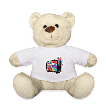 TV / Télévision / Analogique / Tube TV / Rétro - Nounours - blanc - Devant