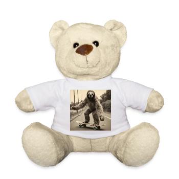 Paresseux / Animal / Photo / Drôle / Skateboard - Nounours - blanc - Devant