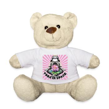 Yoga im Weltall - Teddy - Weiß - Vorne