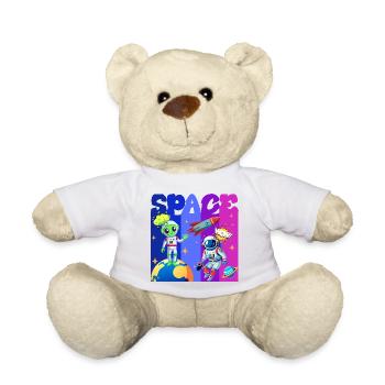 Espace, Weltall, Alien, Astronaute - Nounours - blanc - Devant