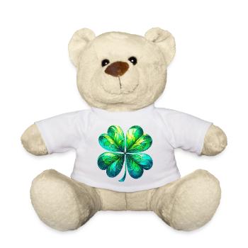 Four-leaf clover - Teddy Bear - white - Front