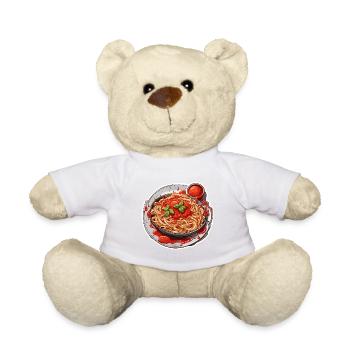Spaghetti / Pasta / Pasta / Italy / Pizzeria - Teddy Bear - white - Front