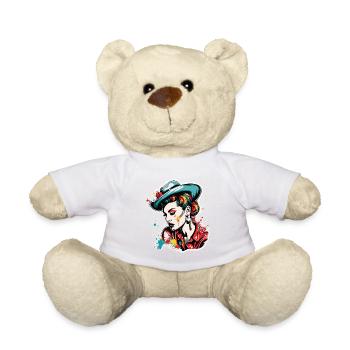Rockabilly / Pin-up Girl / Frauenpower / 50er - Teddy - Weiß - Vorne
