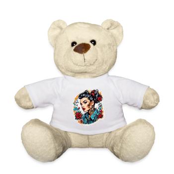 Rockabilly / Pin-up Girl / Frauenpower / 50er - Teddy - Weiß - Vorne