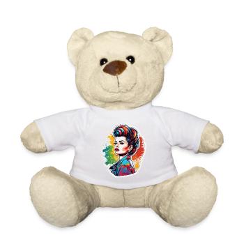 Rockabilly / Pin-up Girl / Frauenpower / 50er - Teddy - Weiß - Vorne