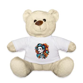 Rockabilly / Pin-up Girl / Frauenpower / 50er - Teddy - Weiß - Vorne