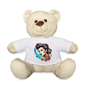 Rockabilly / Pin-up Girl / Frauenpower / 50er - Teddy - Weiß - Vorne