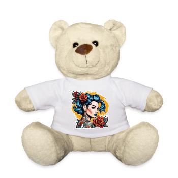Rockabilly / Pin-up Girl / Frauenpower / 50er - Teddy - Weiß - Vorne