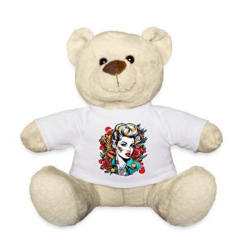 Rockabilly / Pin-up Girl / Frauenpower / 50er - Teddy - Weiß - Vorne